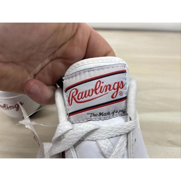Rawlings Cleats White/Red/Black Size 6 Vintage - Picture 5 of 11